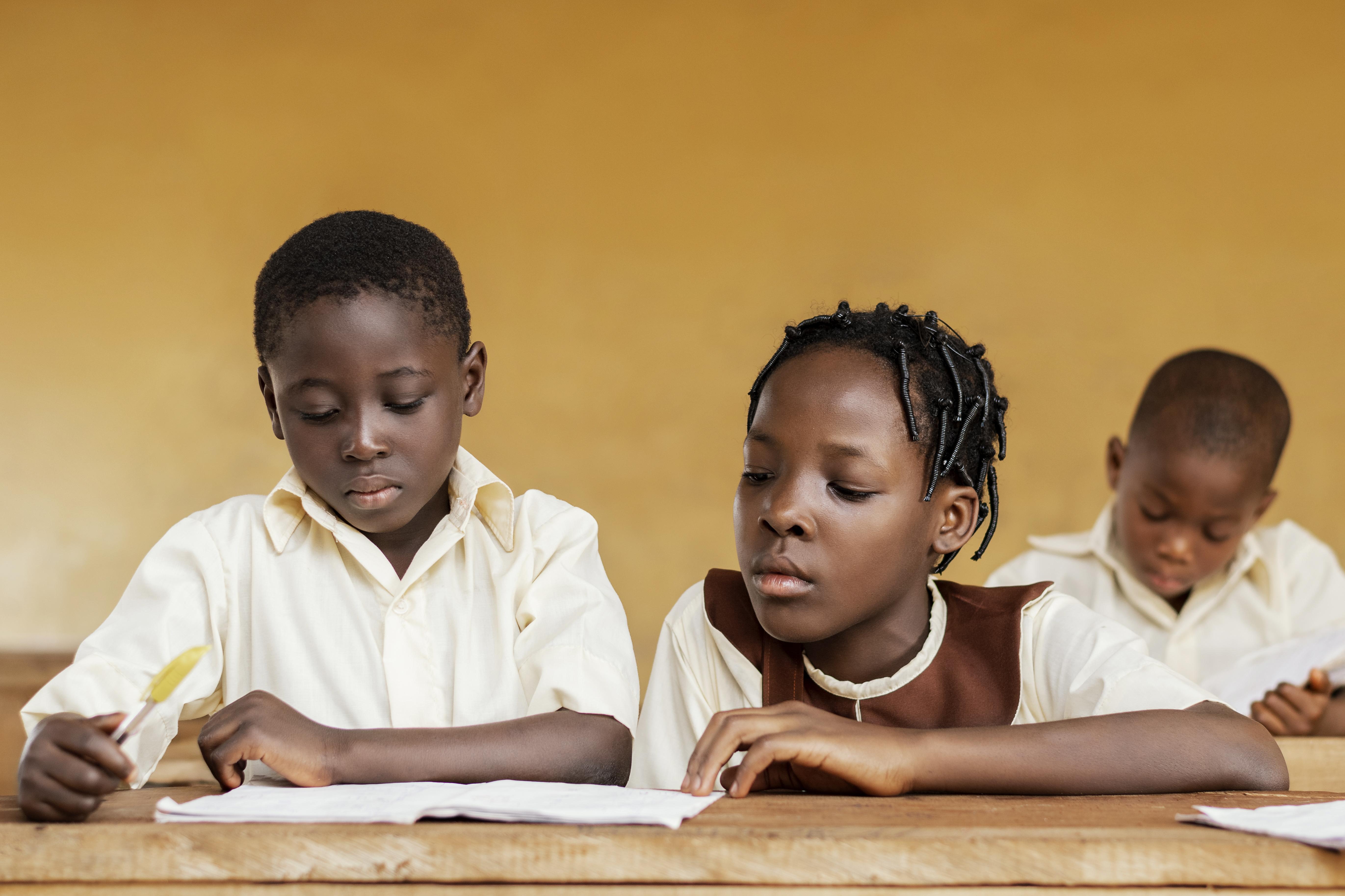 Students studying